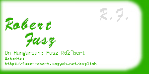 robert fusz business card